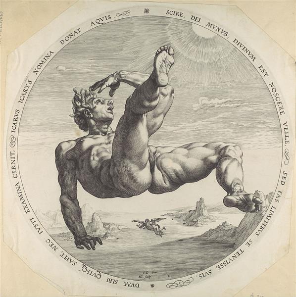 icarus by hendrick goltzius