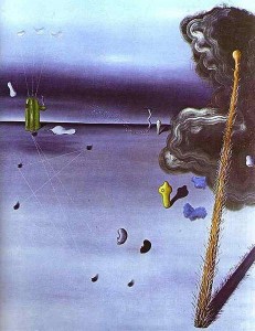 Mama, Papa is wounded Painting by Yves Tanguy.