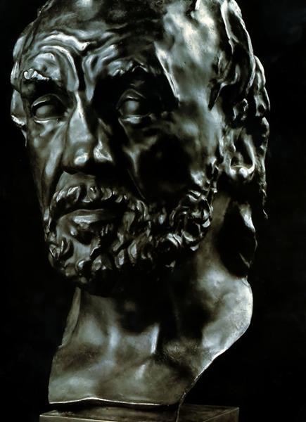 man with a broken nose by auguste rodin