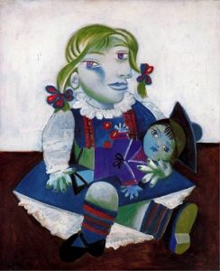 Cubism art depicted by Maya with Doll