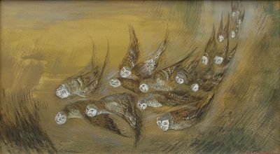 Mayas, bocetos de talla de mural , 1965 by Leonora Carrington