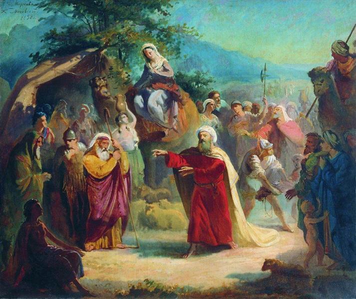 meeting of isaac and eleazar by konstantin makovsky