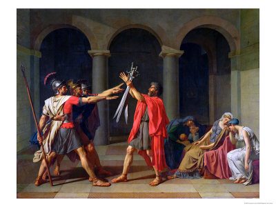Love in Art depicted by Oath of the Horatii
