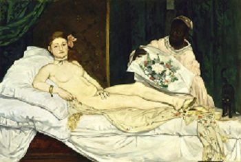 Realism art depicted by Olympia