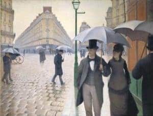 Impressionism art depicted by Paris Street Rainy Day - Famous Impressionist Painting