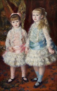 Pink and blue Painting by Pierre Auguste Renoir.