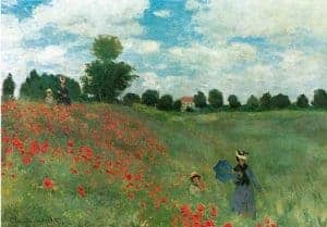 Cubism art depicted by Poppy Fields near Argenteuil