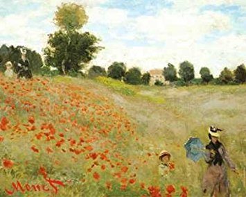 Poppy fields near Argenteuil by Claude Monet