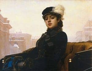 Realism art depicted by Portrait of an Unknown Woman