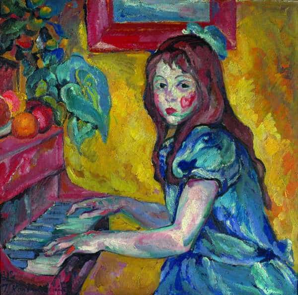 portrait of daughter by pyotr konchalovsky