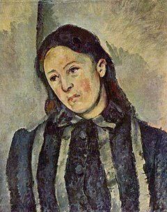 Portrait of Madame Cézanne with Loosened Hair by Paul Cezanne