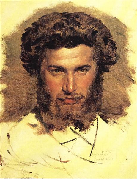 portrait of the artist arkhip kuinji by viktor vasnetsov