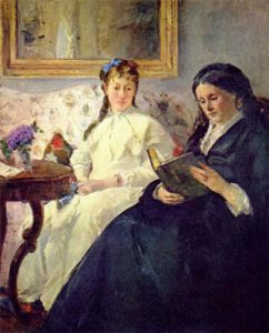 Portrait of the Artist's Mother and Sister by Berthe Morisot