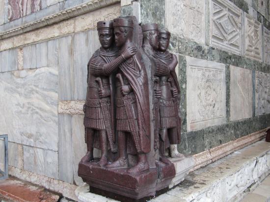 Roman artwork depicted by Portrait of the Four Tetrarchs