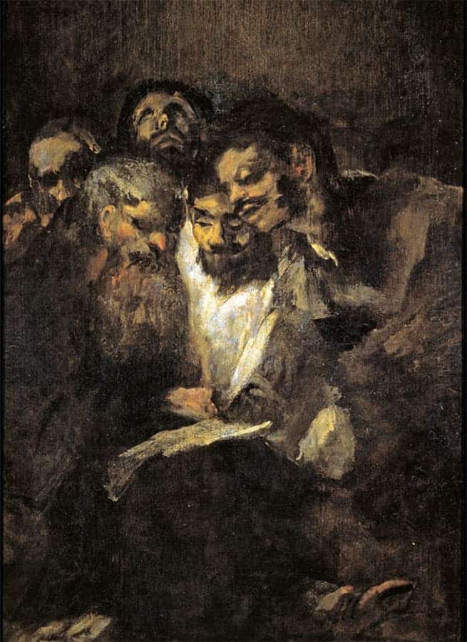 Reading Men Black Paintings by Goya