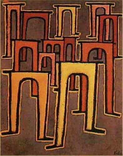 Revolution of the Viaduct painting by Paul klee