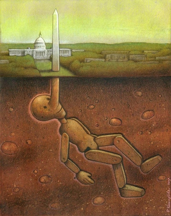 famous paintings satire