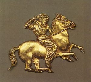 Steppe Art - Scythian warrior decorated with gold