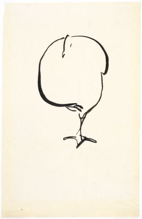 standing bird, front view by josef albers