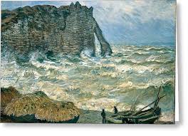 Stormy Sea in Étretat by claude monet