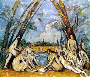 Cubism art depicted by The Bathers