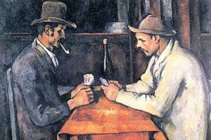 Cubism art depicted by The Card Players