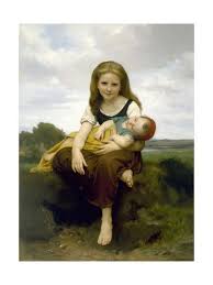 The Elder Sister Painting by William-Adolphe Bouguereau