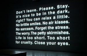 "The Globe Shrinks" (1990) by Barbara Kruger is a compelling artwork featuring her bold, juxtaposed text and imagery. The piece scrutinizes the globalizing impact of media and technology, highlighting the paradox of an interconnected world that also seems to diminish personal space and privacy. Kruger's work provokes contemplation of the consequences of a shrinking world.the globe shrinks