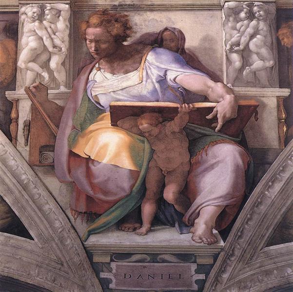 the prophet daniel by michelangelo