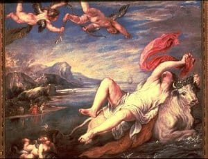 The Rape of Europa Love by Titian