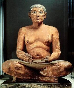 egyptian art depicted by The Seated Scribe