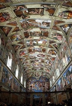 The Sistine Chapel ceiling by Michelangelo