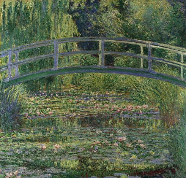 The Water Lily Pond Painting by Claude Monet.