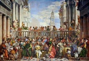 Famous Renaissance painting The Wedding at Cana by Paolo Veronese