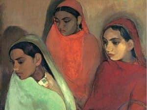 Three Girls by Amrita Sher-Gil