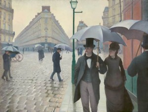 Paris Street Rainy Day Painting by Gustave Caillebotte.