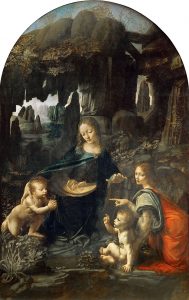 Virgin of the Rocks Painting by Leonardo da Vinci.