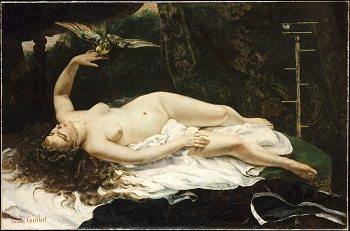 Realism art depicted by Woman with a Parrot