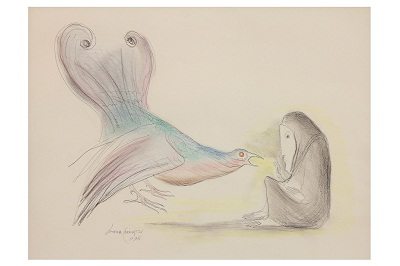 Woman with Bird, 1978 by Leonora Carrington