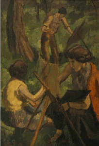 Open Air Painters by Amrita Sher-Gil 1938